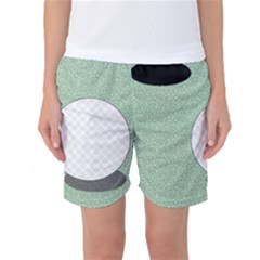 Golf Image Ball Hole Black Green Women s Basketball Shorts by Alisyart