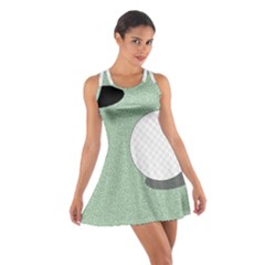 Golf Image Ball Hole Black Green Cotton Racerback Dress by Alisyart