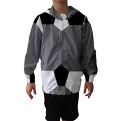 Pentagons Decagram Plain Black Gray White Triangle Hooded Wind Breaker (kids) by Alisyart