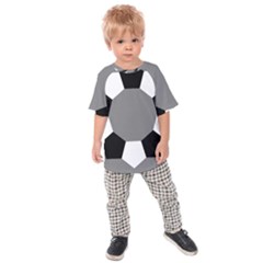 Pentagons Decagram Plain Black Gray White Triangle Kids  Raglan Tee