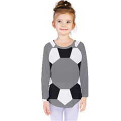 Pentagons Decagram Plain Black Gray White Triangle Kids  Long Sleeve Tee