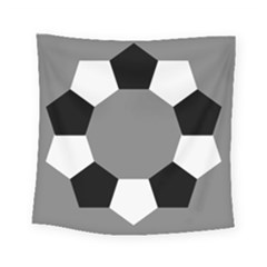 Pentagons Decagram Plain Black Gray White Triangle Square Tapestry (small)