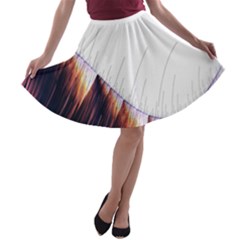 Abstract Lines A-line Skater Skirt