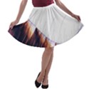 Abstract Lines A-line Skater Skirt View1