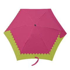 Pink Yellow Scallop Wallpaper Wave Mini Folding Umbrellas by Alisyart