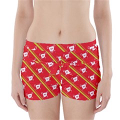 Panda Bear Face Line Red Yellow Boyleg Bikini Wrap Bottoms by Alisyart