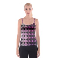 Old Version Plaid Triangle Chevron Wave Line Cplor  Purple Black Pink Spaghetti Strap Top by Alisyart