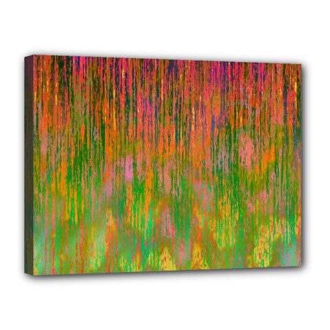 Abstract Trippy Bright Melting Canvas 16  x 12 