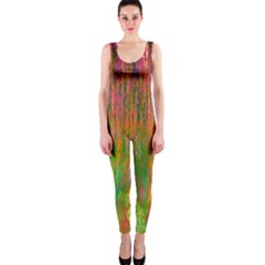 Abstract Trippy Bright Melting OnePiece Catsuit