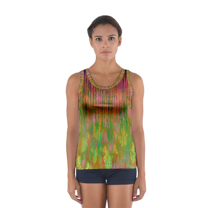 Abstract Trippy Bright Melting Women s Sport Tank Top 