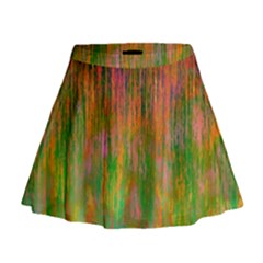 Abstract Trippy Bright Melting Mini Flare Skirt