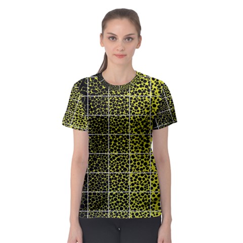 Pixel Gradient Pattern Women s Sport Mesh Tee by Simbadda