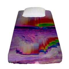 Glitch Art Abstract Fitted Sheet (single Size) by Simbadda