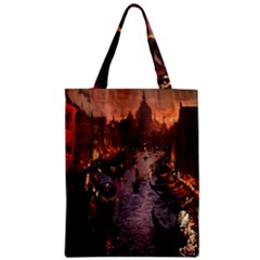 River Venice Gondolas Italy Artwork Painting Zipper Classic Tote Bag by Simbadda