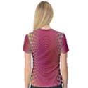 Abstract Circle Colorful Women s V-Neck Sport Mesh Tee View2