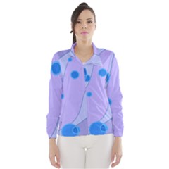 Purple Wave Circle Blue Wind Breaker (women)