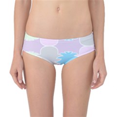 Pineapple Puffle Blue Pink Green Purple Classic Bikini Bottoms