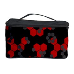 Red Digital Camo Wallpaper Red Camouflage Cosmetic Storage Case