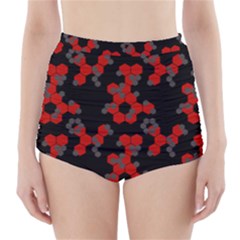 Red Digital Camo Wallpaper Red Camouflage High-waisted Bikini Bottoms by Alisyart