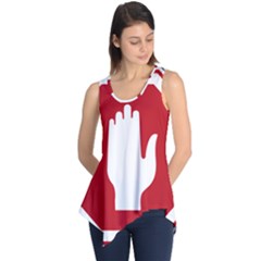 Road Sign Stop Hand Finger Sleeveless Tunic