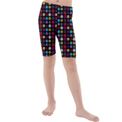 N Pattern Holiday Gift Star Snow Kids  Mid Length Swim Shorts