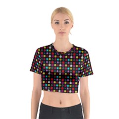 N Pattern Holiday Gift Star Snow Cotton Crop Top by Alisyart