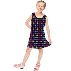 N Pattern Holiday Gift Star Snow Kids  Tunic Dress by Alisyart