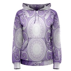 Purple Background With Artwork Women s Pullover Hoodie
