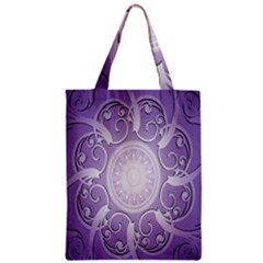 Purple Background With Artwork Zipper Classic Tote Bag by Alisyart