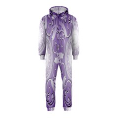 Purple Background With Artwork Hooded Jumpsuit (kids)