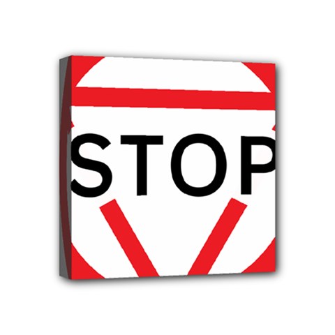 Stop Sign Mini Canvas 4  X 4  by Alisyart