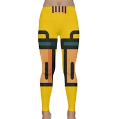 Trash Bin Icon Yellow Classic Yoga Leggings