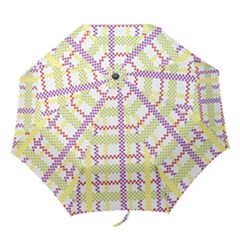 Webbing Plaid Color Folding Umbrellas