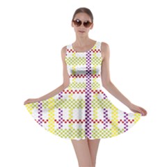 Webbing Plaid Color Skater Dress by Alisyart