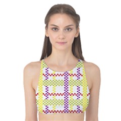 Webbing Plaid Color Tank Bikini Top by Alisyart