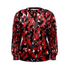 Spot Camuflase Red Black Women s Sweatshirt by Alisyart