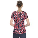 Spot Camuflase Red Black Short Sleeve Front Detail Top View2