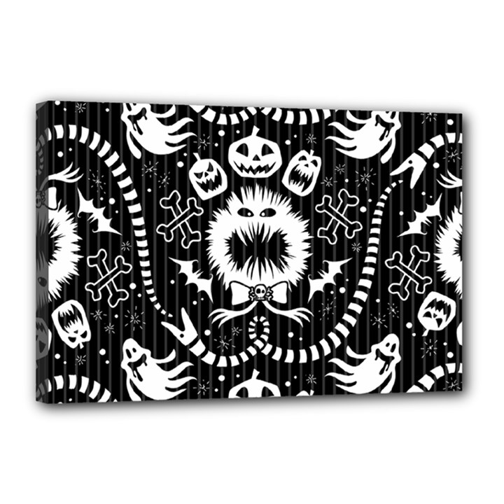 Wrapping Paper Nightmare Monster Sinister Helloween Ghost Canvas 18  x 12 