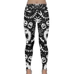 Wrapping Paper Nightmare Monster Sinister Helloween Ghost Classic Yoga Leggings by Alisyart