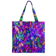 Abstract Trippy Bright Sky Space Zipper Grocery Tote Bag by Simbadda