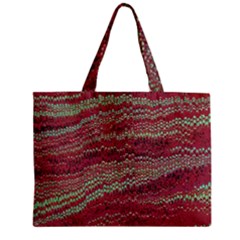 Scaly Pattern Colour Green Pink Zipper Mini Tote Bag by Alisyart