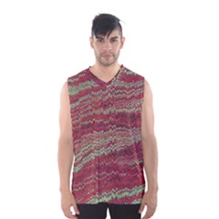 Scaly Pattern Colour Green Pink Men s Basketball Tank Top