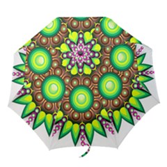 Design Elements Star Flower Floral Circle Folding Umbrellas