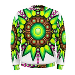 Design Elements Star Flower Floral Circle Men s Sweatshirt