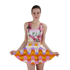 Dna Early Childhood Wave Chevron Rainbow Color Mini Skirt