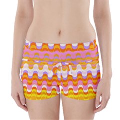 Dna Early Childhood Wave Chevron Rainbow Color Boyleg Bikini Wrap Bottoms by Alisyart