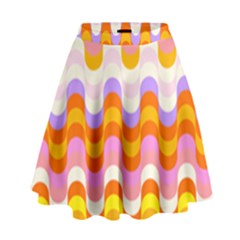 Dna Early Childhood Wave Chevron Rainbow Color High Waist Skirt by Alisyart