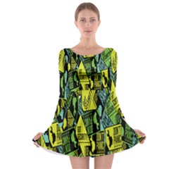 Don t Panic Digital Security Helpline Access Long Sleeve Skater Dress