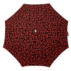 Strawberry  Pattern Straight Umbrellas by Valentinaart