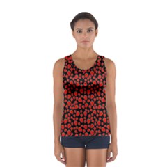 Strawberry  Pattern Women s Sport Tank Top  by Valentinaart